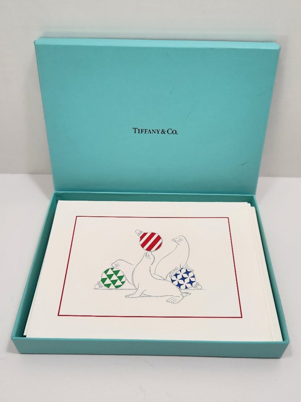 Tiffany & Co 2004 Holiday Cards Partial Set 8 Cards & Envelopes Original Box